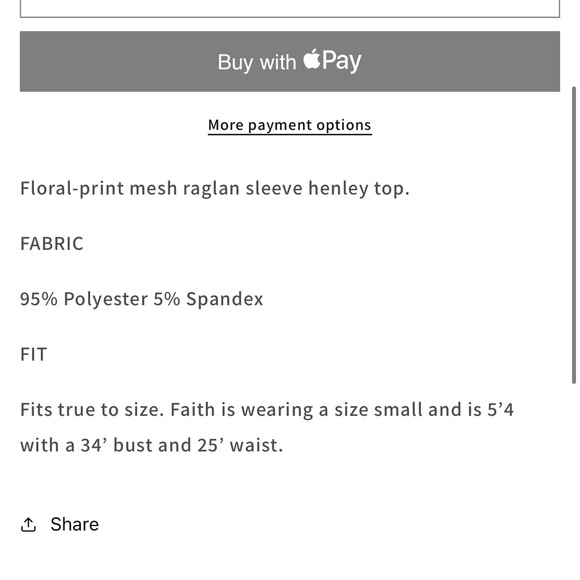 FAITH NAOMI Caroline Henley Long Sleeve Black Floral Medium New Sold Out - Picture 6 of 11